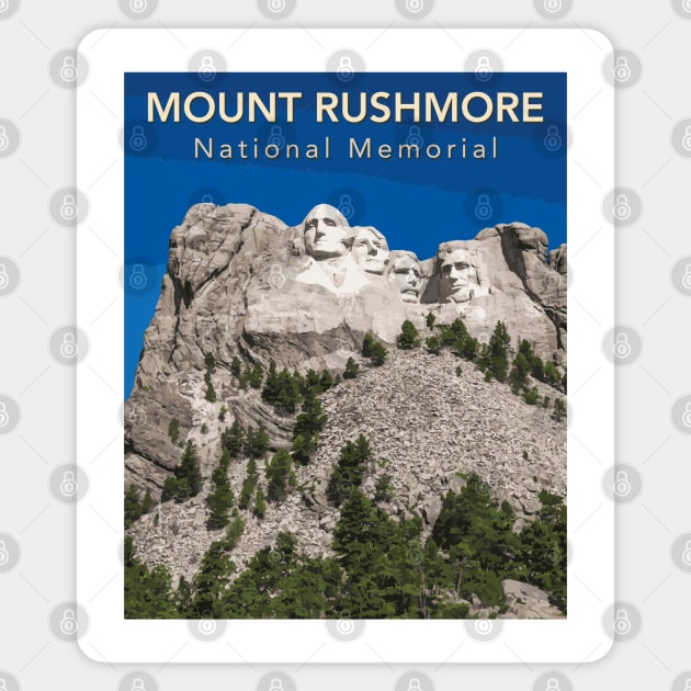 Mount Rushmore Magnet by Nicomaja